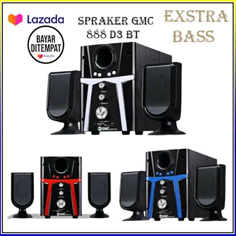 Speaker Bluetooth GMC 888D3 BT Aktif Multimedia Speker Suara Mantap