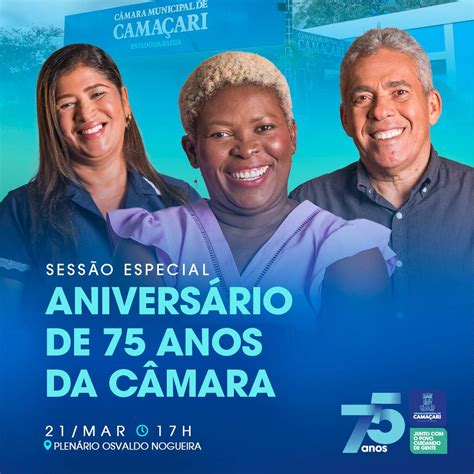 Sessão Especial vai comemorar aniversário de 75 anos da Câmara de