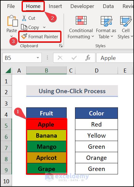 How To Use Format Painter For Multiple Cells In Excel 7 Methods