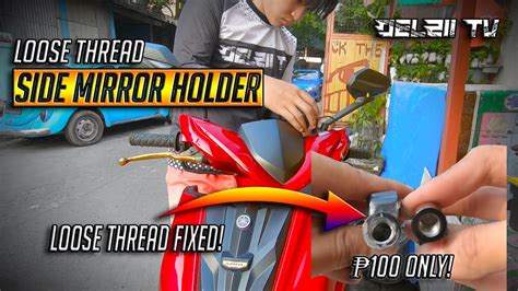 How To Replace Side Mirror Holder Right Side Yamaha Mio Youtube