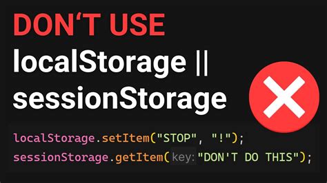 Don T Use Localstorage Or Sessionstorage Without This Hook In React