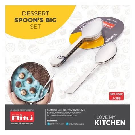 Stainless Steel Silver J Desert Spoon Big Size Kitchen At Rs