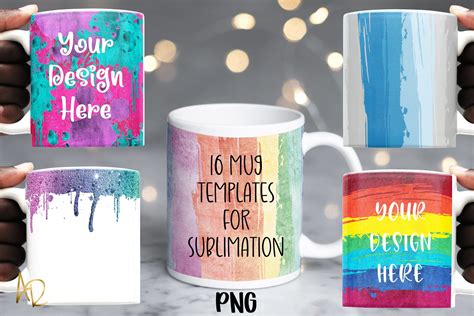 Mug Template Backgrounds For Sublimation Png Bundle 934042