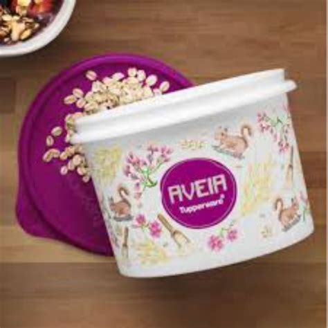 Tupper Caixa Aveia Floral 1 1litro Tupperware 100 Original Shopee Brasil