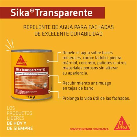 Sika Transparente Repelente Agua Incoloro Fachadas Gl