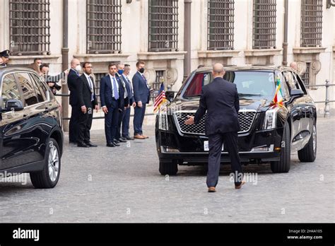 President of United States of America Joe Biden arrives in his car at ...