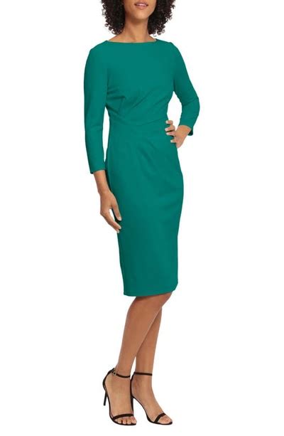 Maggy London Side Pleat Sheath Dress In Parasailing Modesens