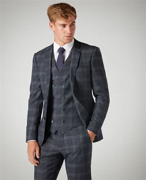 Remus Uomo Menswear Suits Remus Uomo Slim Fit Suits Grey Check