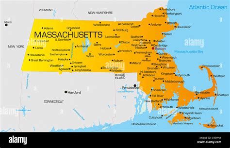 Mappa Del Massachusetts Immagini E Fotografie Stock Ad Alta Risoluzione