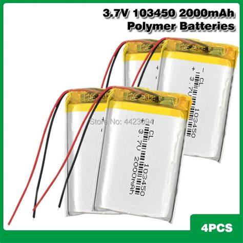 103450 3 7V 2000mAh Lipo Battery Replacement Li Ion Lipo Cells Lithium