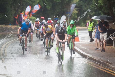 Cyclists Climb Steep Hill They Pass Editorial Stock Photo - Stock Image ...