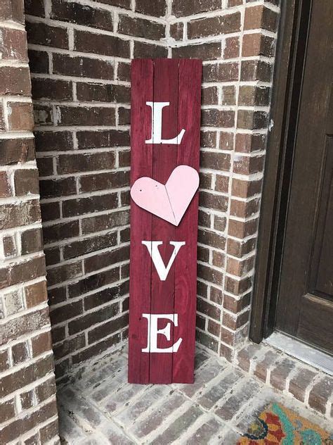 Decorate Your Porch For Valentines Day With This Beautiful Love Wood