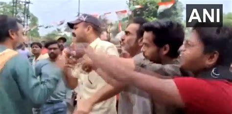 West Bengal Scuffle Between Tmc Bjp Workers During Dilip Ghoshs