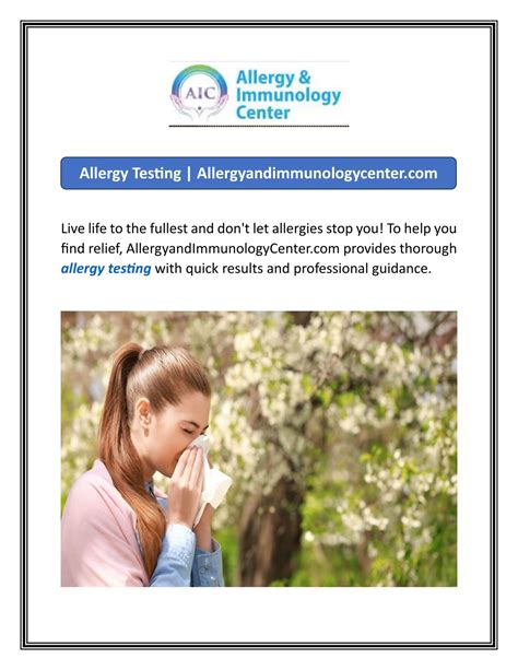 PPT Allergy Testing Allergyandimmunologycenter PowerPoint