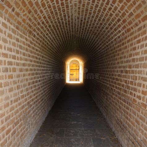 Brick Tunnel Leading to Hidden Door