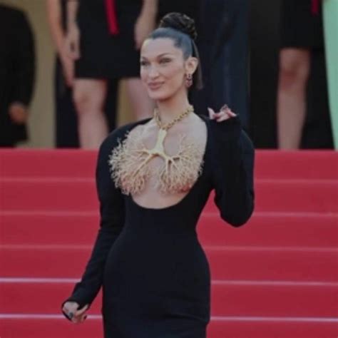 Bella Hadid Paired The Tiniest Cardigan With The Biggest Hair In Her