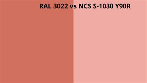 Ral 3022 Vs Ncs S 1030 Y90r Ral Colour Chart Uk