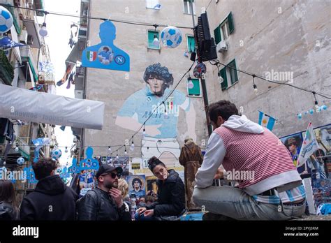 Naples Italy 3rd May 2023 View Of The Mural Dedicated To Diego