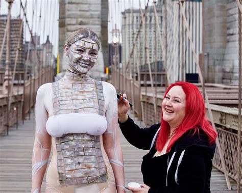 Trina Merry X Taylor Lavie Bodypainting On The Brooklyn Bridge — Trina Merry