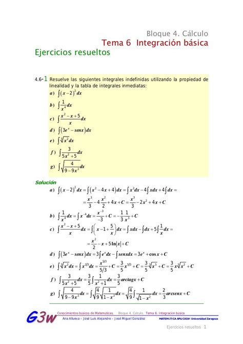 Ejercicios Resueltos Integrales