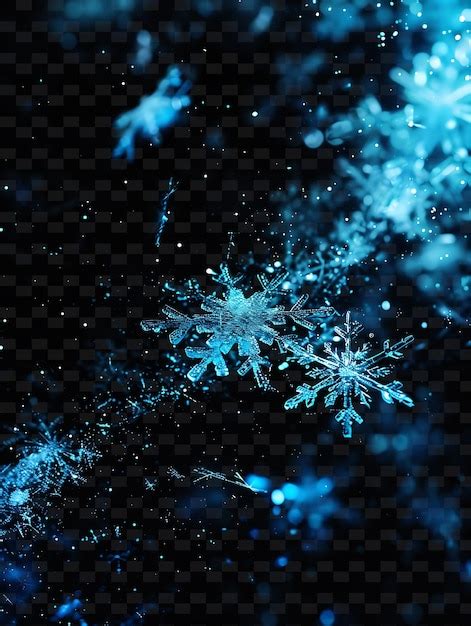 Premium Psd A Blue Snowflake Is Covered In Snow