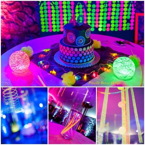 Neon Glow In The Dark Birthday Party Ideas Photo 1 Of 21 Catch My