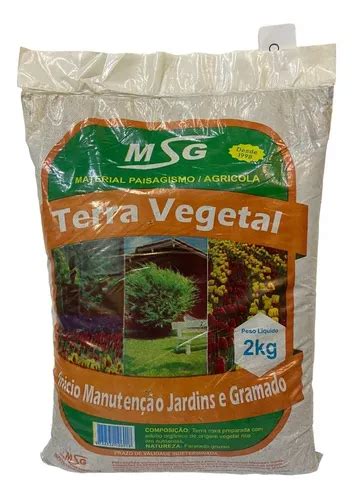 Terra Vegetal Fértil Adubada 2kg Plantas Vasos Jardim Parcelamento