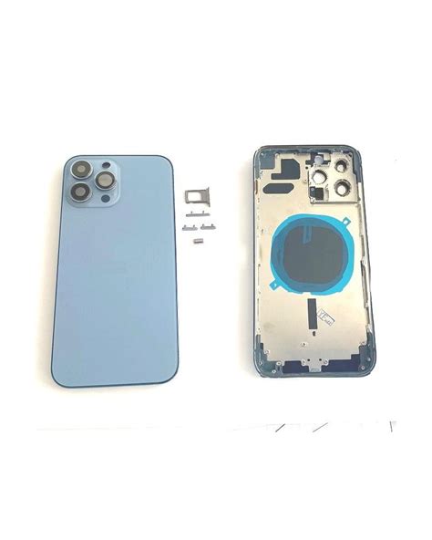 Carcasa Central O Chasis Con Tapa Trasera Para Iphone 13 Pro Max Azul