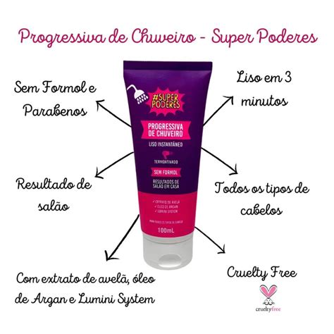 Progressiva de Chuveiro Efeito Liso Instantâneo Super Poderes 100ml