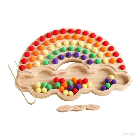 Jouets Empilables De Couleurs Jeu De Perles De Planche En Bois Jouet