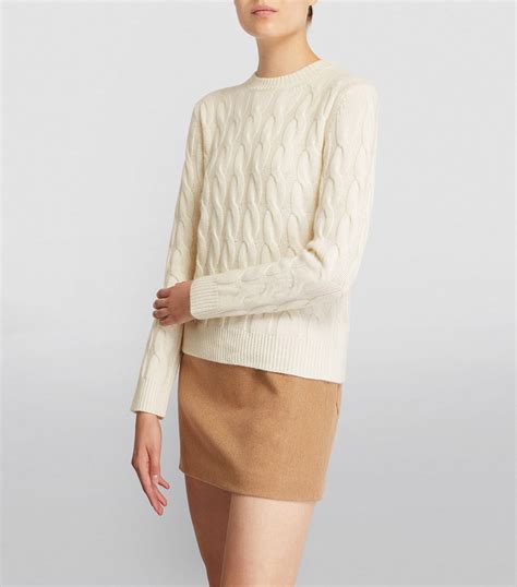 Max Mara Vip Cashmere Cable Knit Sweater Harrods Fr