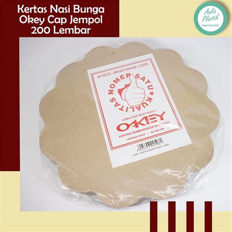 Jual Kertas Nasi Bulat Ukuran 25cm Isi 200 Lembar Kertas Nasi Bunga