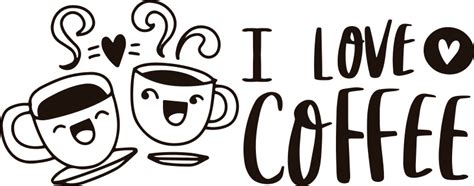 I Love Coffee Drink Wall Decal TenStickers