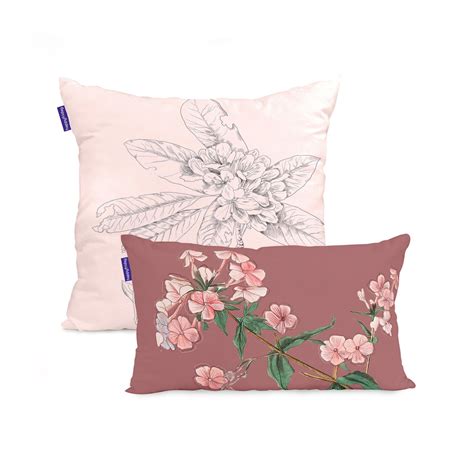 Blooming Housse De Coussin 50x50 50x30 Cm Leroy Merlin