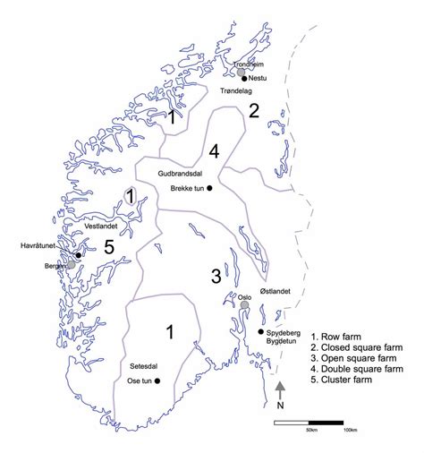 Map Showing The Location Of The Various Types Of Traditional Farms In