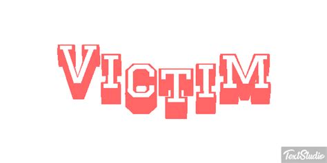 Victim Word Animated  Logo Designs