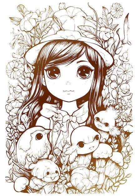 Cute Girl Art Illustrations Images - Free Download on Freepik