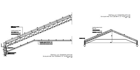 Truss Roof Section Drawing Dwg File Cadbull Nbkomputer