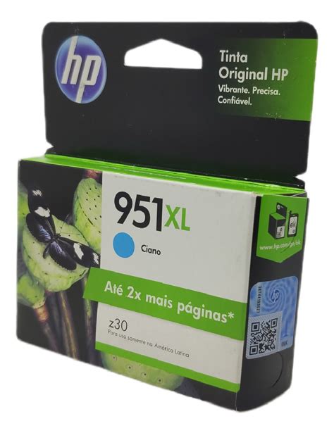 Cartucho De Tinta Ciano 951xl Cn046ab Original Hp 251dw 8600 Mercado