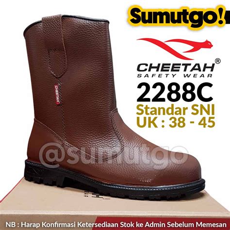 Jual Cheetah C Safety Boots Coklat Sepatu Kerja C Tinggi