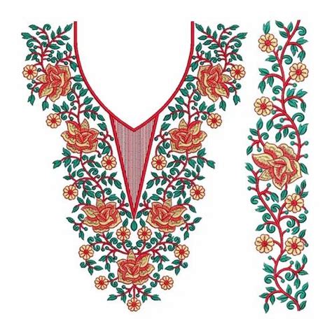 Hand Embroidery Designs For Suits Necks