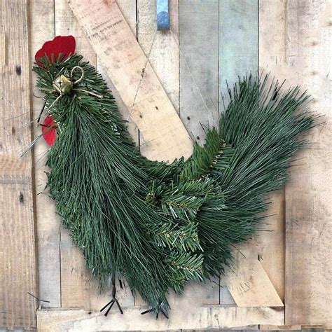 Jiasen Rooster Wreath Festive Decoration Chicken Wreath Indoor And