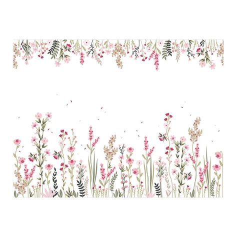 Papier Peint Panoramique Champs De Fleurs Rose MAGENTA En 2024 Papier