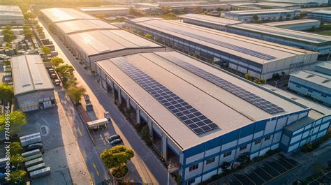 An Industrial Complex With A Green Twist Its Buildings And Parking