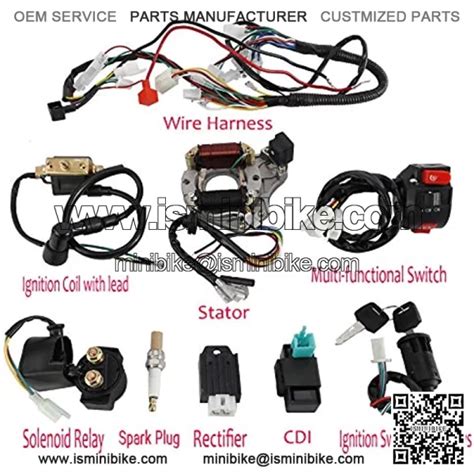 Complete Electrics Wiring Harness Kit Stator Coil CDI Wiring Loom Kit