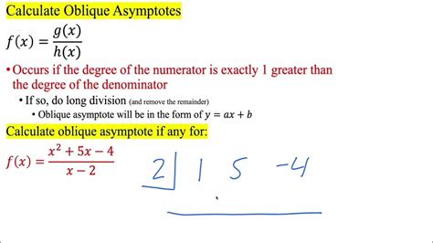 Calculate Oblique Asymptotes Youtube