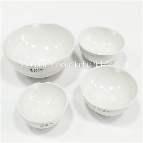 Hemispherical Porcelain Evaporating Crucible Dish For Evaporation Of