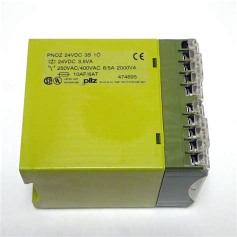 Pilz Pnoz 474695 Emergency Stop Safety Relay Contactor Coil 24 Vdc 3