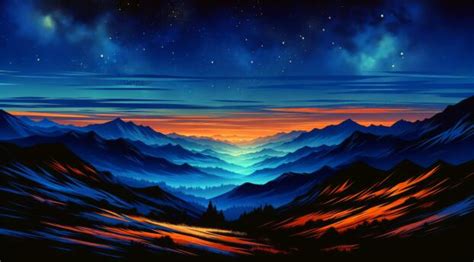 X Resolution Mountain Sunrise Hd Starry Sky X