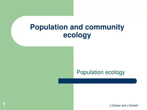 Ppt Population And Community Ecology Powerpoint Presentation Free Download Id 9537697